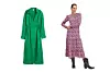 Satenska haljina na preklop H&M (49,99 eura)/ haljina s printom Mango (449,90 kn)