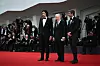 Glumci Adam Driver i Patrick Dempsey s redateljem Michaelom Mannom na crvenom tepihu