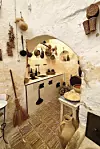 Detalji nastambe iz grada Matera.