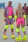 Margot Robbie i Ryan Gosling na setu na Venice Beachu u Kaliforniji