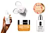 Glossier Milky Jelly Cleanser mlijeko za čišćenje (9 dolara)/ NYX Bare With Me primer gel teksture (15 funti)/ Too Faced You're So Jelly Highlighter; Douglas (225 kn)/ Dr. Irena Eris noćna maska za njegu lica; Douglas (305 kn)/ Clinique hidratantni gel za njegu lica (565 kn)
