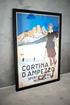Vintage plakat kupljen u talijanskom skijalištu Cortina d‘Ampezzo