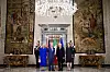 Kralj Charles i kraljica Camilla s talijanskim predsjednikom Sergiom Mattarellom i njegovom kćeri Laurom