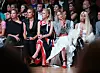 NEW YORK, NY - SEPTEMBER 08: (L-R) Princess Olympia of Greece, Paris Hilton,Nicky Hilton Rothschild, Jaime King,and Nicki Minaj attend the Monse fashion show during New York Fashion Week: The Shows on September 8, 2017 in New York City. (Photo by Robin Marchant/Getty Images For NYFW: The Shows)