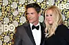 BEVERLY HILLS, CA - JANUARY 10: Actor Rob Lowe (L) and makeup artist Sheryl Berkoff attend HBO's Post 2016 Golden Globe Awards Party at Circa 55 Restaurant on January 10, 2016 in Los Angeles, California. (Photo by Frederick M. Brown/Getty Images)