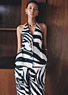Mango prsluk zebra print (59,99 eura)/hlače širokih nogavica (69,99 eura)