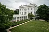 WASHINGTON, DC - AUGUST 22: A view of the recently renovated Rose Garden at the White House on August 22, 2020 in Washington, DC. The Rose Garden has been under renovation since last month and updates to the historic garden include a redesign of the plantings, new limestone walkways and technological updates to the space. (Photo by Drew Angerer/Getty Images)