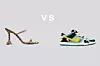 Natikače na petu Amina Muaddi; Farfetch (1659 dolara)/ niske tenisice Nike Ben & Jerry's Chunky Dunky; StockX