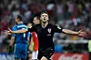 Soci, Adler, Rusija, 070718. Olimpijski stadion Fisht. FIFA World cup 2018. Nogometna utakmica cetvrt finala svjetskog nogometnog prvenstva, FIFA World cup 2018, Rusija - Hrvatska. Na fotografiji: gol Andrej Kramaric Foto: Tom Dubravec / CROPIX