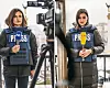 Ana Mlinarić (N1) i Leona Šiljeg (RTL)