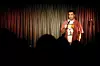 HOLLYWOOD - AUGUST 30: Comedian Joe Rogan of The Man Show performs a set at the Comedy Store August 30, 2003 in Hollywood, California. (Photo by Carlo Allegri/Getty Images)