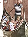 EXCLUSIVE: Joe Rogan with his family take a romantic gondola ride in Venice. 14 Jul 2019,Image: 458719677, License: Rights-managed, Restrictions: World Rights, Model Release: no