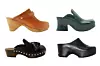 Klompe na petu Isabel Marant; Matchesfashion (390 eura)/ klompe s kroko uzorkom Bottega Veneta; Matchesfashion (890 eura)/ klompe s ukrasom Khaite; Matchesfashion (1080 eura)/ kožne klompe Givenchy; Farfetch (595 funti)
