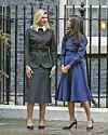 S Olenom Zelenskom, prvom damom Ukrajine. Nosila je kreaciju marke Belulah London