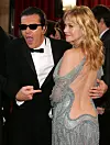 HOLLYWOOD - FEBRUARY 27: Actors Antonio Banderas and wife Melanie Griffith arrive at the 77th Annual Academy Awards at the Kodak Theater on February 27, 2005 in Hollywood, California. (Photo by Vince Bucci/Getty Images)
