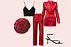 INSPIRACIJA: RUŽA koja se nalazi u novom parfemu Giorgio Armani Sì Intense Čipkani top Zara (79,90 kn)/ odijelo od satena Alexander McQueen (sako 2790 eura i hlače 990 eura)/ strappy sandale Aldo (630 kn)