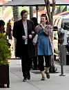 01/21/2020 EXCLUSIVE: Milla Jovovich shows off her burgeoning baby bump as she and husband Paul head to Spago restaurant in Beverly Hills, California. The two were in a very joyous mood as they walked to their car after their meal. Milla is wearing a plaid blazer, black leggings and baby blue loose fitted dress., Image: 494007677, License: Rights-managed, Restrictions: Exclusive NO usage without agreed price and terms. Please contact sales@theimagedirect.com, Model Release: no, Credit line: TheImageDirect.com / The Image Direct / Profimedia