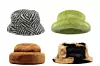 Šešir s uzorkom Kangol; Zalando (489 kn)/ šešir od umjenog krzna Emma Brewin (320 funti)/ kapa od umjetnog krzna Zara (149,90 kn)/ šešir u dvije boje Stand Studio (95 eura)