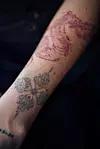 Prvu je napravila s 18 godina, u rodnom Irkutsku u Sibiru kod tattoo majstorice koja radi savršene zmajeve