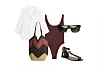 Zara predimenzionirana lanena košulja (39,95 eura)/Zara kupaći kostim jednodijelni (29,95 eura)/Zara maksi shopper torba (49,95 eura)/Zara sunčane naočale (39,95 eura)/Zara kožne sandale (49,95 eura)