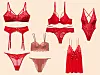 Candy Hearts grudnjak + tange + pojas - 294,28 kn + 169,06 kn + 294,28 kn (Savage X Fenty) // Čipkasti grudnjak + gaćice - 199,90 kn + 119,90 kn (Zara) // Čipkasti push- up grudnjak + čipkaste gaćice - 158kn + 72 kn (Next) // Candy Hearts body - 478,44 kn (Savage X Fenty) // Babydoll spavaćica - $49.50 (Victoria's Secret)