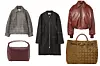 Kožna jakna kariranog uzorka COS/ Dugačka kožna jakna COS/ Torba Bottega Veneta/ Jakna Acne Studio/ Torba Bottega Veneta