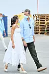 13-08-2020 Menorca Queen Letizia and King Felipe during a cheese-making demonstration at the Insular Livestock Cooperative (COINGA) in Alaior on the Balearic island of Palma de Menorca. No Spain ' PPE/Thorton //THORTON-PPE_1.1076/2008131818/Credit:THORTON/PICTURE PRESS EUR/SIPA/2008131820,Image: 552171393, License: Rights-managed, Restrictions: , Model Release: no, Credit line: THORTON/PICTURE PRESS EUR / Sipa Press / Profimedia