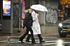 New York, NY - *EXCLUSIVE* - Chloe Sevigny and her boyfriend Sinisa Mackovic are seen out in Manhattan. The duo crowd under an umbrella as they brave the rain together. BACKGRID USA 30 DECEMBER 2019, Image: 490417394, License: Rights-managed, Restrictions: , Model Release: no, Credit line: JosiahW / BACKGRID / Backgrid USA / Profimedia