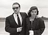 U2 Joshua Tree Tour Páirc Uí Chaoimh - Cork, Ireland, Bono and his wife Ali Hewson arriving at Cork Airport prior to the concert. (Part of the Independent Ireland Newspapers/NLI Collection). (Photo by Independent News and Media/Getty Images)