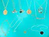 Jennifer Behr ogrlica s 24K pozlatom i kristalima - £307 (Farfetch) // Astley Clarke zlatni privjesak - £75 (Farfetch) // Privjesak s horoskopskim znakom i kamenom rođenja - $30,68 (Etsy) // Alighieri zlatna ogrlica s privjeskom - €218 (Matches Fashion) // Ogrlica s privjeskom zviježđa - 655 kn (PdPaola) // Monki ogrlica s natpisom - £5.50 (Asos) // Stone and Strand 9K zlatna ogrlica s privjeskom - €334.82 (Net-a-Porter) // Ogrlica sa zviježđem - 129,90 kn (Mango) // Ogrlica s privjeskom zviježđa - $128,75 (Etsy)