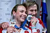 U Hrvatskoj kući u Parizu nakon osvojene srebrne medalje - Donna Vekić i Nikola Horvat
