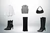 Oversize košulja Zara (45,95 eura), Kožne čizmice s potpeticom i metalnim ukrasom Zara (79,95 eura), Satenska midi suknja Zara (25,95 eura), Torbica Replay (125,00 eura), Kožne čizme sa srednje visokom petom Zara (99,95 eura)