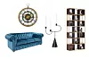 Zidni sat Meca, 18 € (135,62 kn), Prima/ Trosjed Chester, 225x80x97 cm, 1499 € (11.294,22 kn), Mima/ Svijećnjak Avant Candelabra, 79 € (595,23 kn), Dizajnholik/ Regal crna, zlatne boje, 530,76 € (3999,01 kn), Lesnina