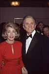 1985: Film star Kirk Douglas with his wife Anne at the BAFTA Awards, Grosvenor House Hotel, London. (Photo by Hulton Archive/Getty Images)