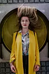 Portrait of Woman in Milan subway