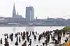 Osijek, 050816. Osjecani su osvjezenje od vrucine potrazili na poznatom osjeckom kupalistu Copacabana na lijevoj obali Drave. Foto: Emica Elvedji / CROPIX