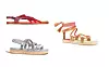 Sandale s vezicama u boji Nomadic State of Mind/Farfetch (75 funti)/ sandale na vezanje u metalik boji Chanel (920 funti)/ sandale u boji s uzorkom Dior (490 funti)