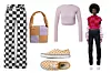Traperice Yoko; Monki; About You (379,00 kn)/Torba na kocke Mango (169,90 kn - akcijska cijena)/Majica Carlo; Afends; About You (379,00 kn)/Niske tenisice Vans; About You (479,00 - akcijska cijena)/Pleteni karirani prsluk Zara (179,90 kn)