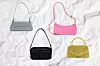 Zara torba za nošenje preko ramena minimalističkog stila (12,99 eura)/Zara crna mini torba za nošenje preko tijela (9,99 eura)/Jacquemus ružičasta minijaturna torba (655 eura)/Zara mini city torba s ukrasnim kamenčićima (22,99 eura)