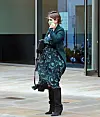 London, UNITED KINGDOM - *PREMIUM-EXCLUSIVE* - MUST CALL FOR PRICING BEFORE USAGE - Princess Eugenie seen showcasing her growing baby bump in the capital as she battles with the windy conditions. The Princess was seen looking elegant and fashionable as she stepped out in a matching green dress and coat in Mayfair London. *UK Clients - Pictures Containing Children Please Pixelate Face Prior To Publication*,Image: 560889792, License: Rights-managed, Restrictions: , Model Release: no, Credit line: BACKGRID / Backgrid UK / Profimedia