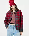 Quilted Plaid Liner Jacket - 964 eura
