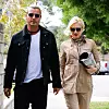 Sherman Oaks, CA - Part 2 - Gwen Stefani and her husband Gavin Rossdale are all smiles after finishing up an appointment in Sherman Oaks. Gwen covered her growing belly in a full khaki outfit, accessorized with a Burberry scarf, black and cream clutch, leopard print sunglasses, and black L.A.M.B. booties. November 22, 2013,Image: 177541742, License: Rights-managed, Restrictions: NO Brazil,NO Brazil, Model Release: no, Credit line: AKM Images / Backgrid USA / Profimedia