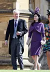 WINDSOR, ENGLAND - MAY 19: Charles Spencer (L) and Karen Spencer arrive at the wedding of Prince Harry to Ms Meghan Markle at St George's Chapel, Windsor Castle on May 19, 2018 in Windsor, England. Prince Henry Charles Albert David of Wales marries Ms. Meghan Markle in a service at St George's Chapel inside the grounds of Windsor Castle. Among the guests were 2200 members of the public, the royal family and Ms. Markle's Mother Doria Ragland. (Photo by Chris Jackson/Getty Images)