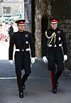 WINDSOR, UNITED KINGDOM - MAY 19: Prince Harry (left) walks with his best man, Prince William Duke of Cambridge, as he arrives at St George's Chapel at Windsor Castle for his wedding to Meghan Markle, on May 19, 2018 in Windsor, England. (Photo by Brian Lawless - WPA Pool/Getty Images)