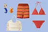 Naušnice Timless Pearli (270 eura)/ kukičane kratke hlače LeGer (262 kn)/ velika torba s resama H&M (30 eura)/ nabrani kupaći kostim Calzedonia (310 kn)