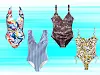 S pjenastim košaricama bez žice - 485 kn (Lisca) // Gingham uzorak - €59 (&Other Stories) // Kostim Mara sa životinjskim printom - 545 kn (Calzedonia) // Cvjetni uzorak - 349,90 kn (Mango)