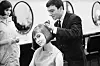 4th January 1963: British hairdresser Vidal Sassoon creates a long bob with a soft fringe for actress Janette Scott. (Photo by M. McKeown/Express/Getty Images)