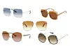 Sunčane naočale tankih okvira Ray Ban; Optika Anda (cijena na upit)/ sunčane naočale prozirnih okvira Mango (99,90 kn)/ sunčane naočale metalnih okvira Victoria Beckham (310 eura)/ sunčane naočale Ralph; Optika Anda (cijena na upit)/ sunčane naočale okruglih okvira Max Mara; Ghetaldus Optika (2277 kn)