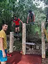 Elias Kolega, Ivica Kostelić i Samuel Kolega na jednom od treninga na Mljetu