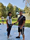 Ivana Paradžiković i Angelo Vuletić, s kojim je skočila s padobranom u tandemu